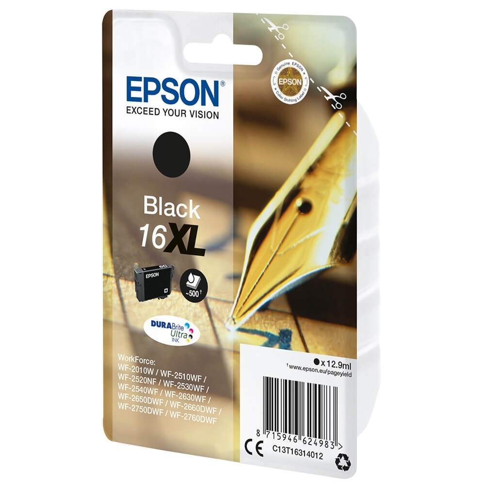 EPSON Ink C13T16314012 16XL Sort krydsord