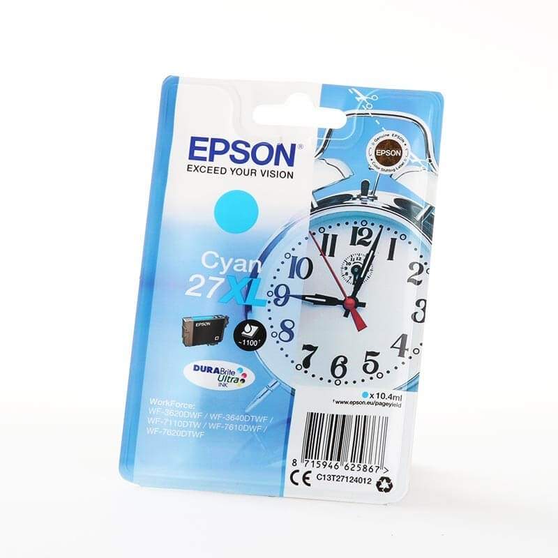 EPSON Ink C13T27124012 27XL cyan vækkeur
