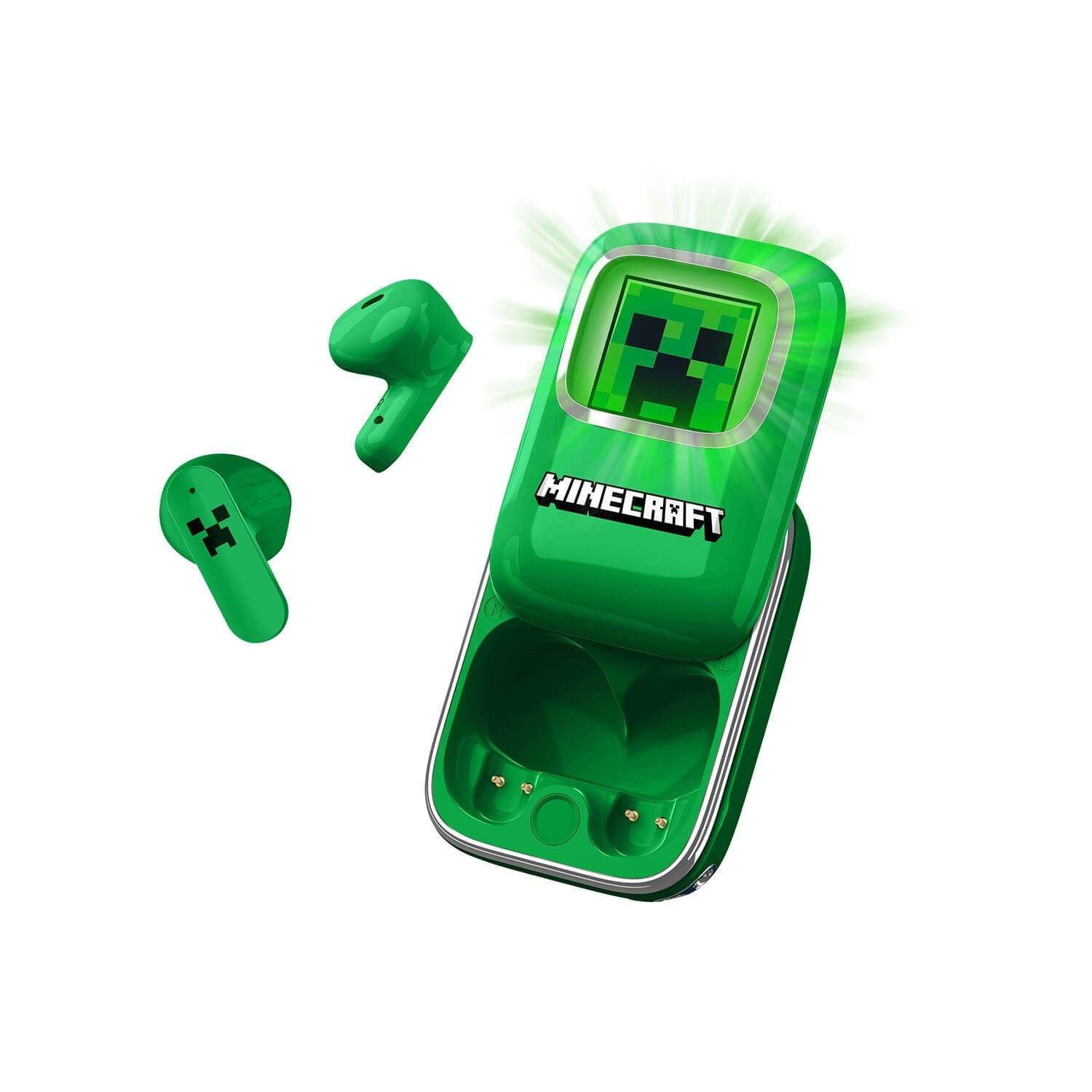 MINECRAFT Kuulokkeet Vihreä In-Ear TWS Slide LEDillä