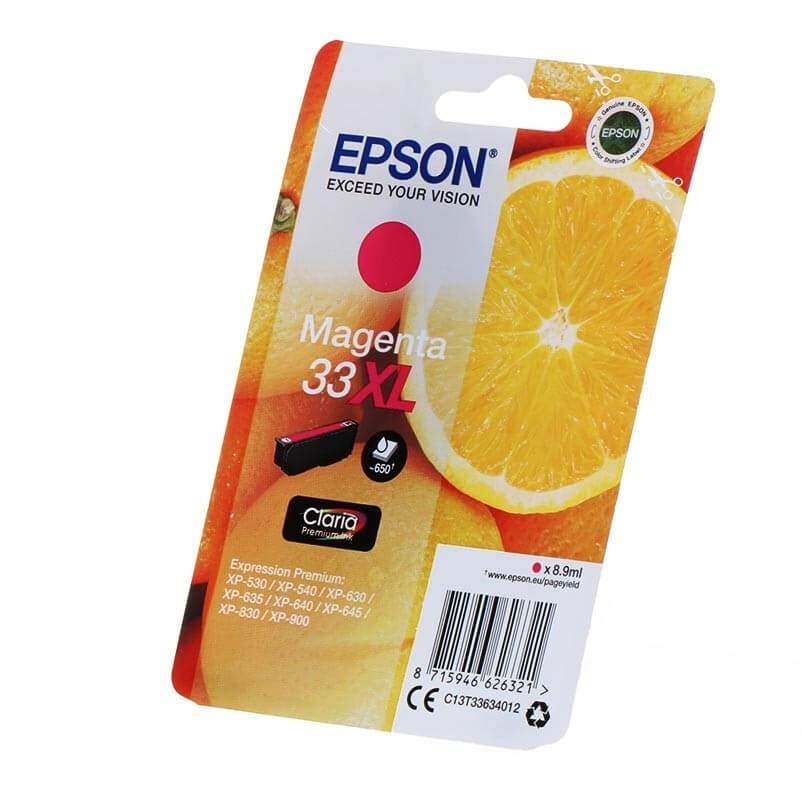 EPSON Ink C13T33634012 33XL Magenta Appelsiner