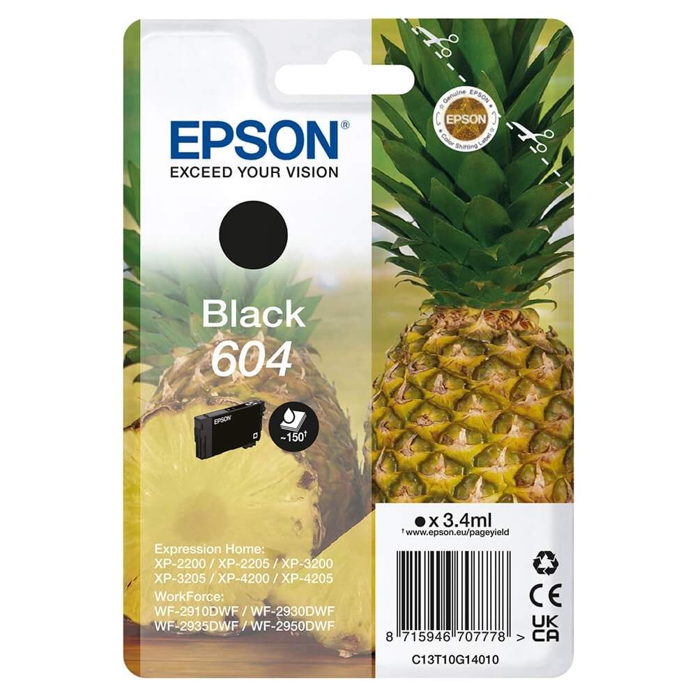 EPSON Ink C13T10G14010 604 sort ananas