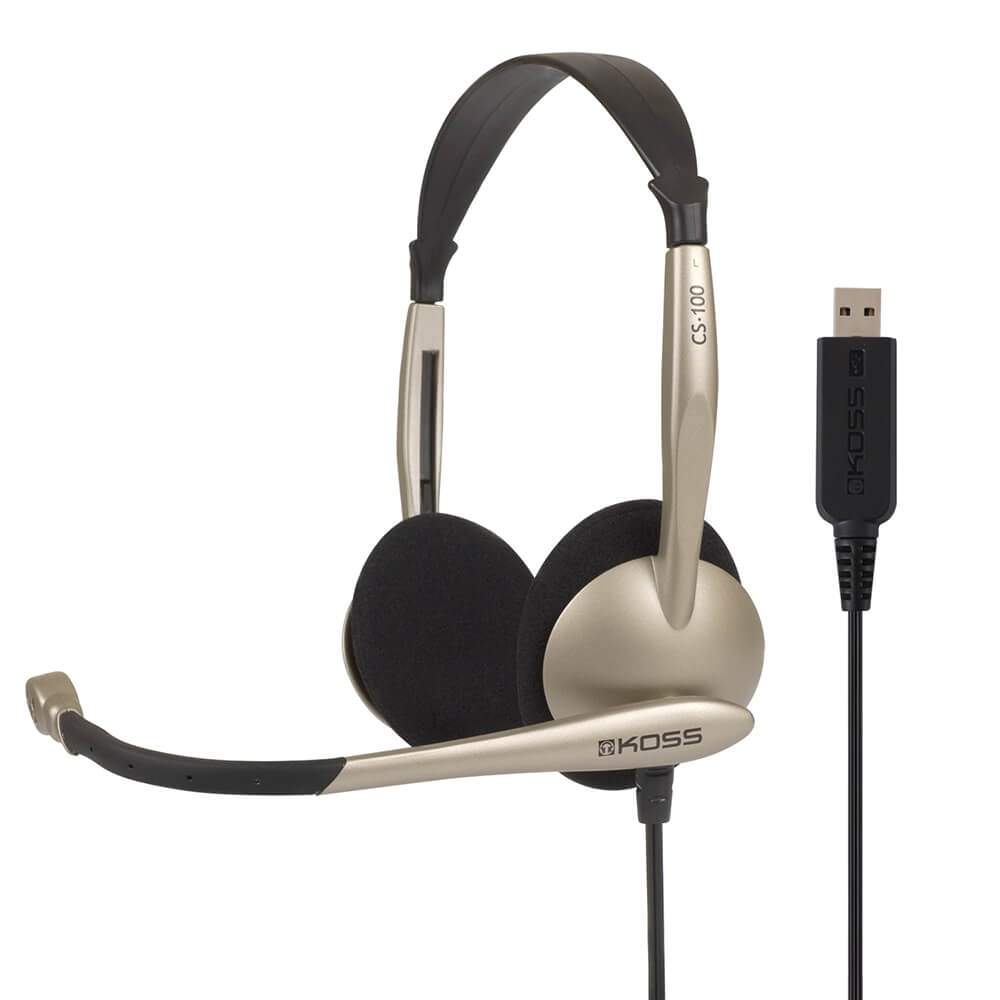KOSS Headset CS100 On-Ear USB Guld/Sort