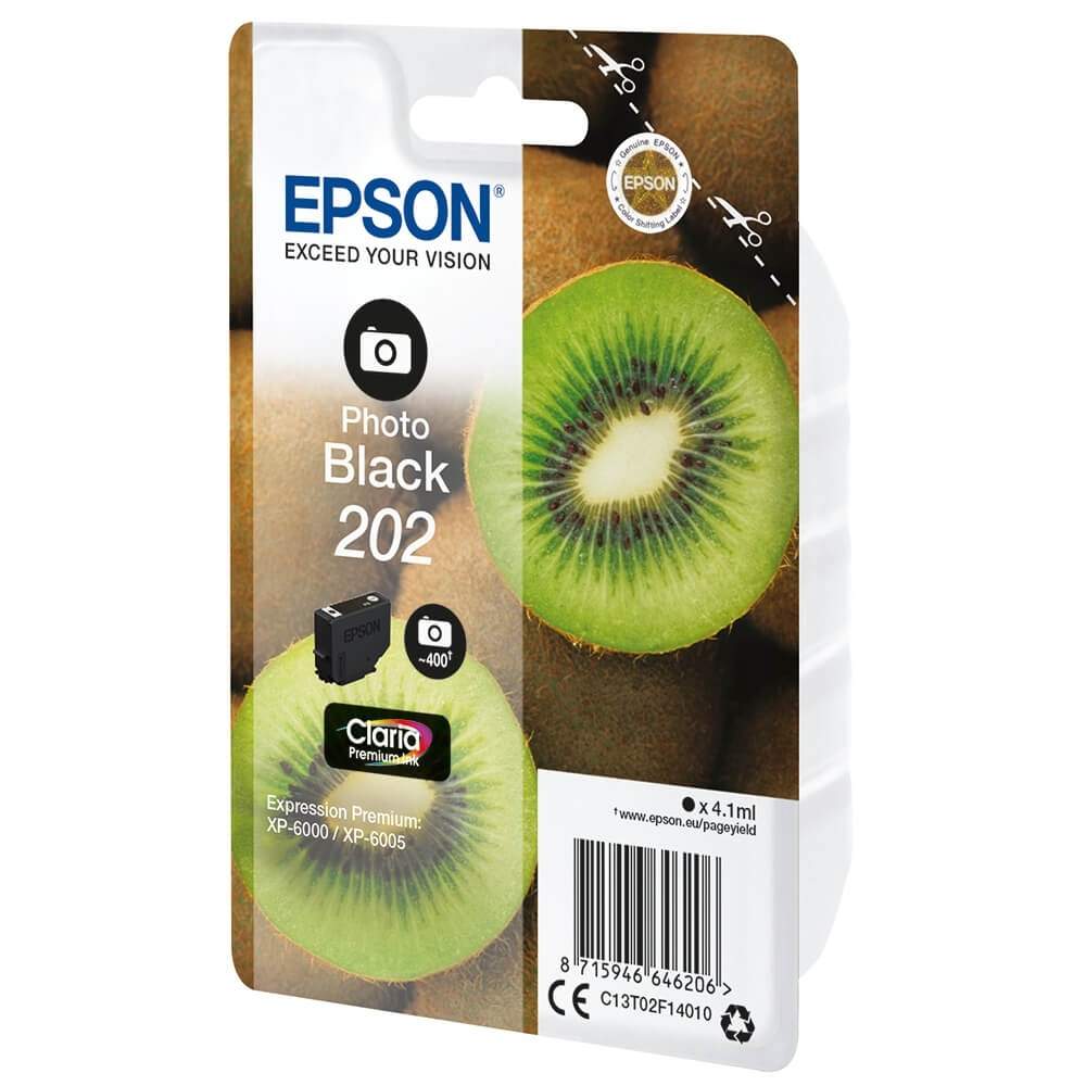 EPSON Ink C13T02F14010 202 Foto Sort Kiwi
