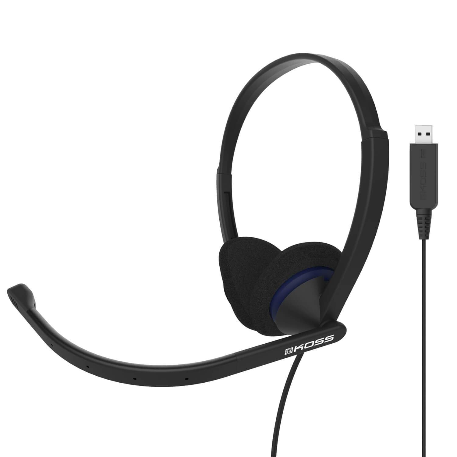 KOSS Headset CS200-USB On-Ear Mic Sort