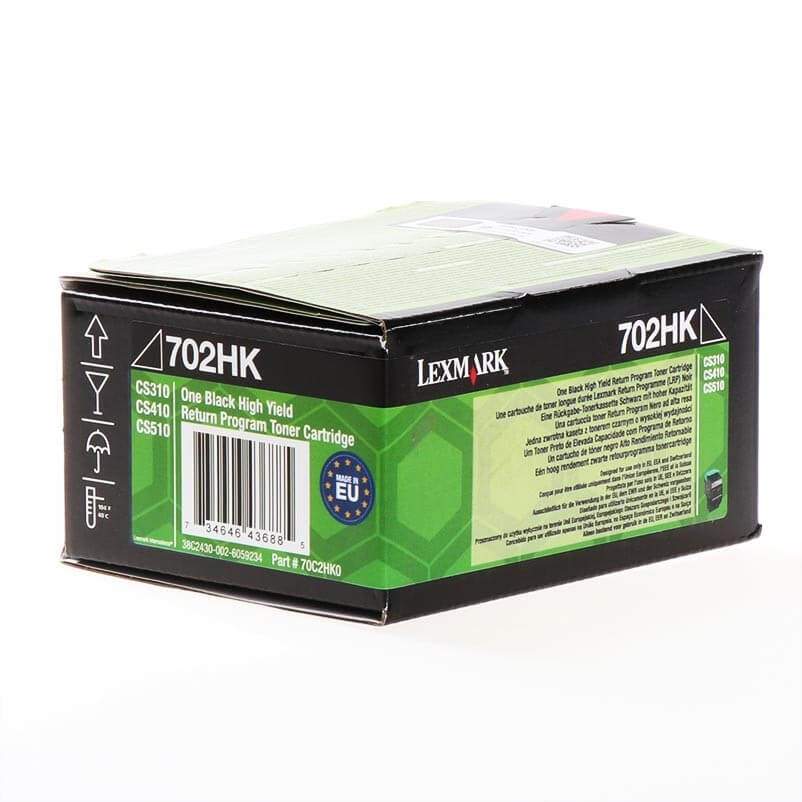 LEXMARK Toner 70C2HK0 702 Sort High Yield Return