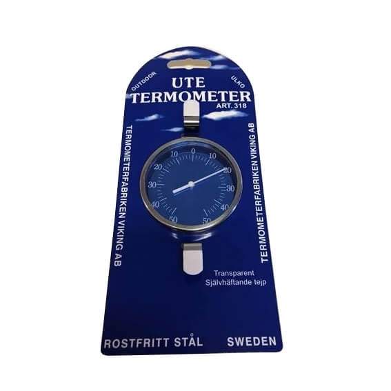 TERMOMETER STOF Termometer Indendørs/Udendørs Rustfrit Stål 75 mm
