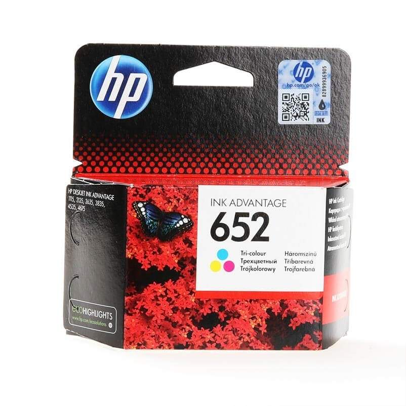 HP Ink F6V24AE 652 trefarvet