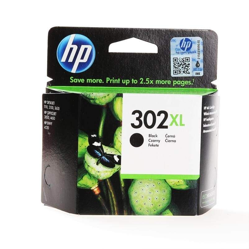 HP Ink F6U68AE 302XL Sort