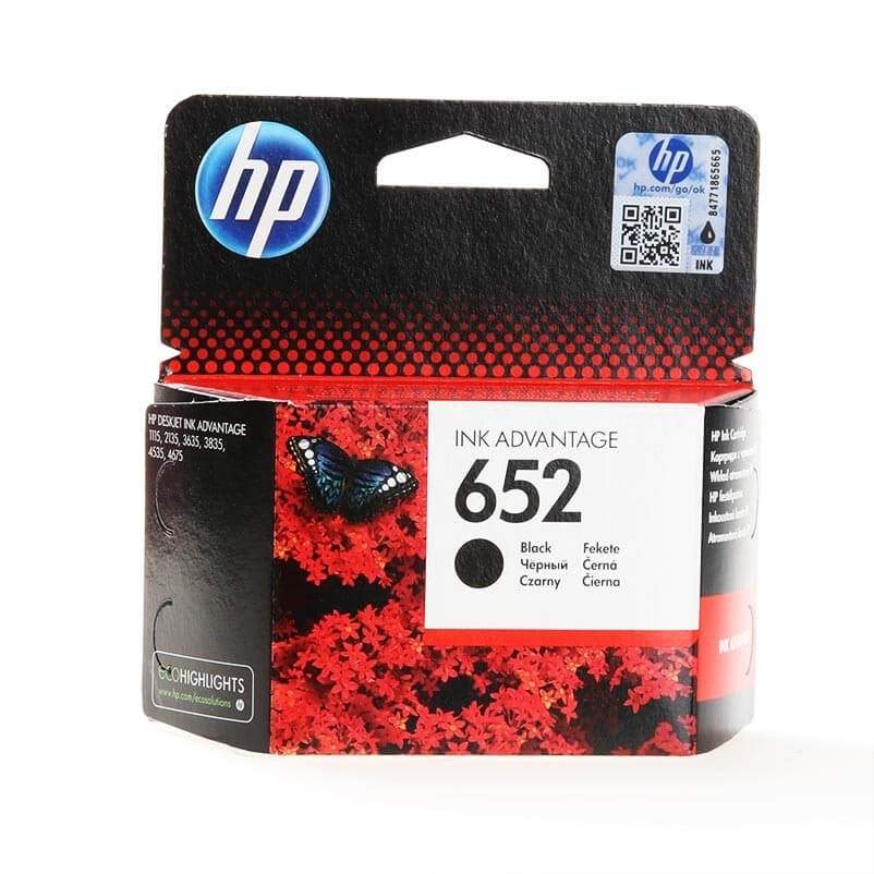 HP Ink F6V25AE 652 Sort
