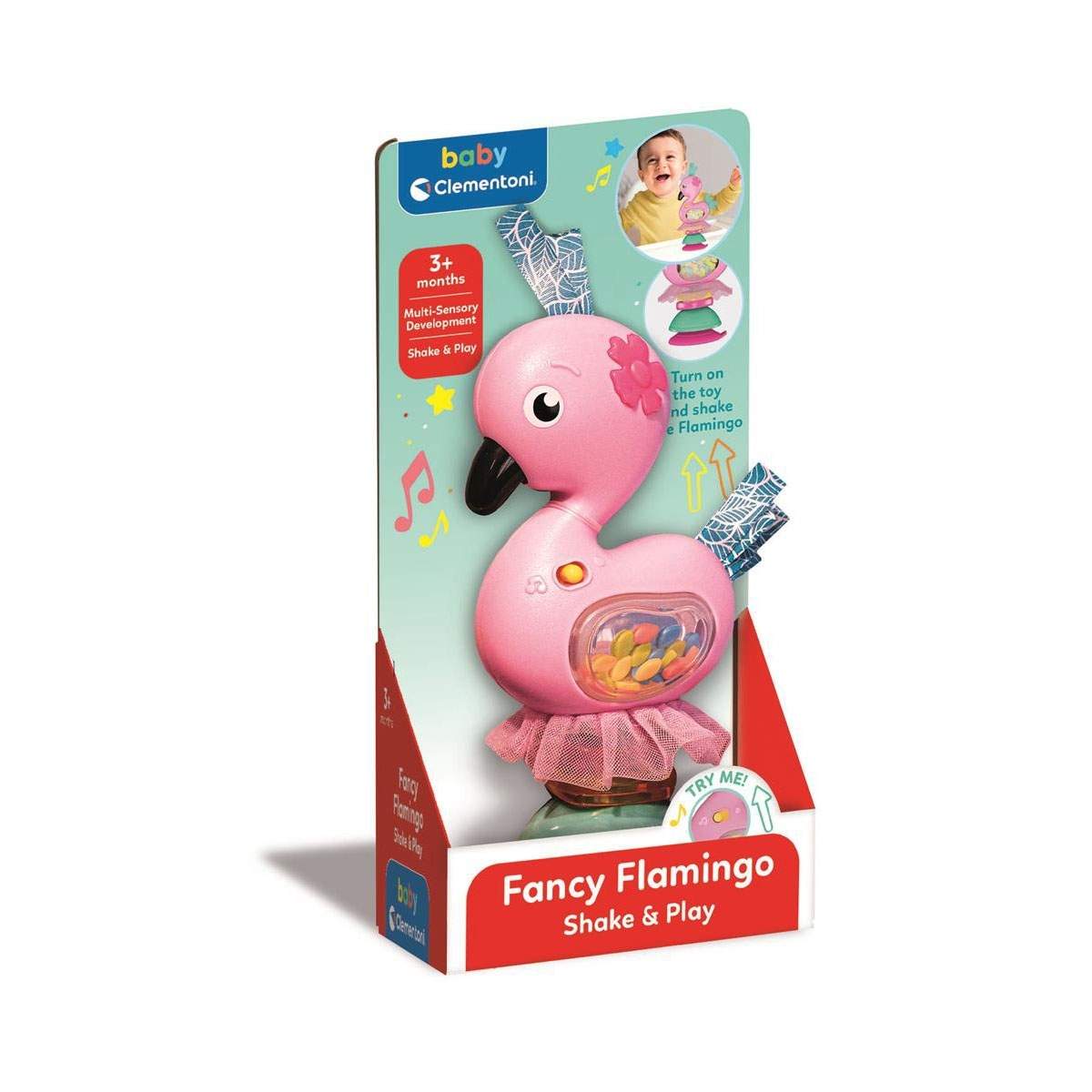 Elektroninen Rattle Fancy Flamingo