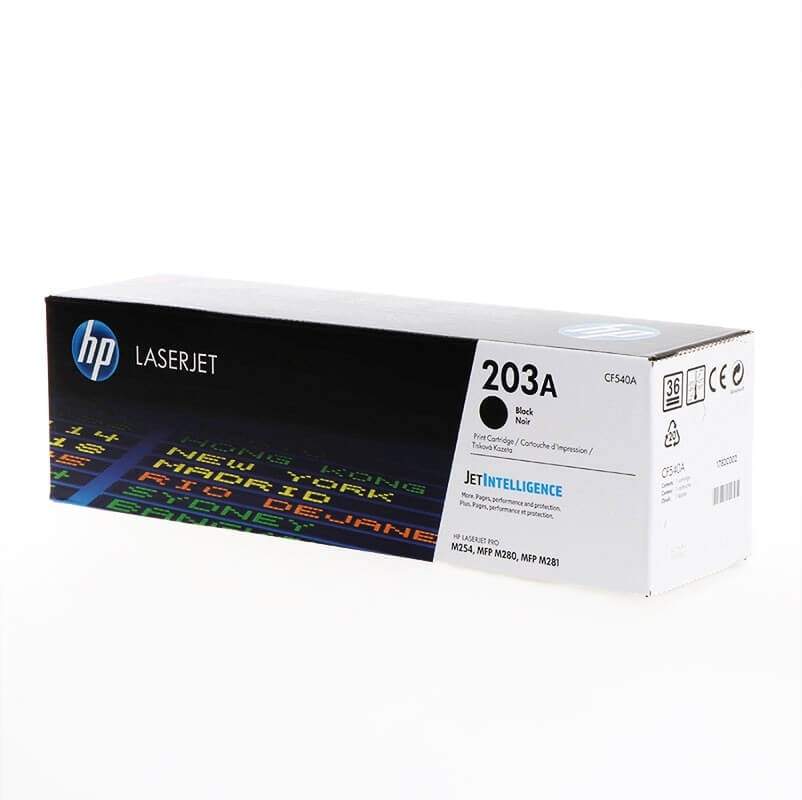HP Toner CF540A 203A Sort