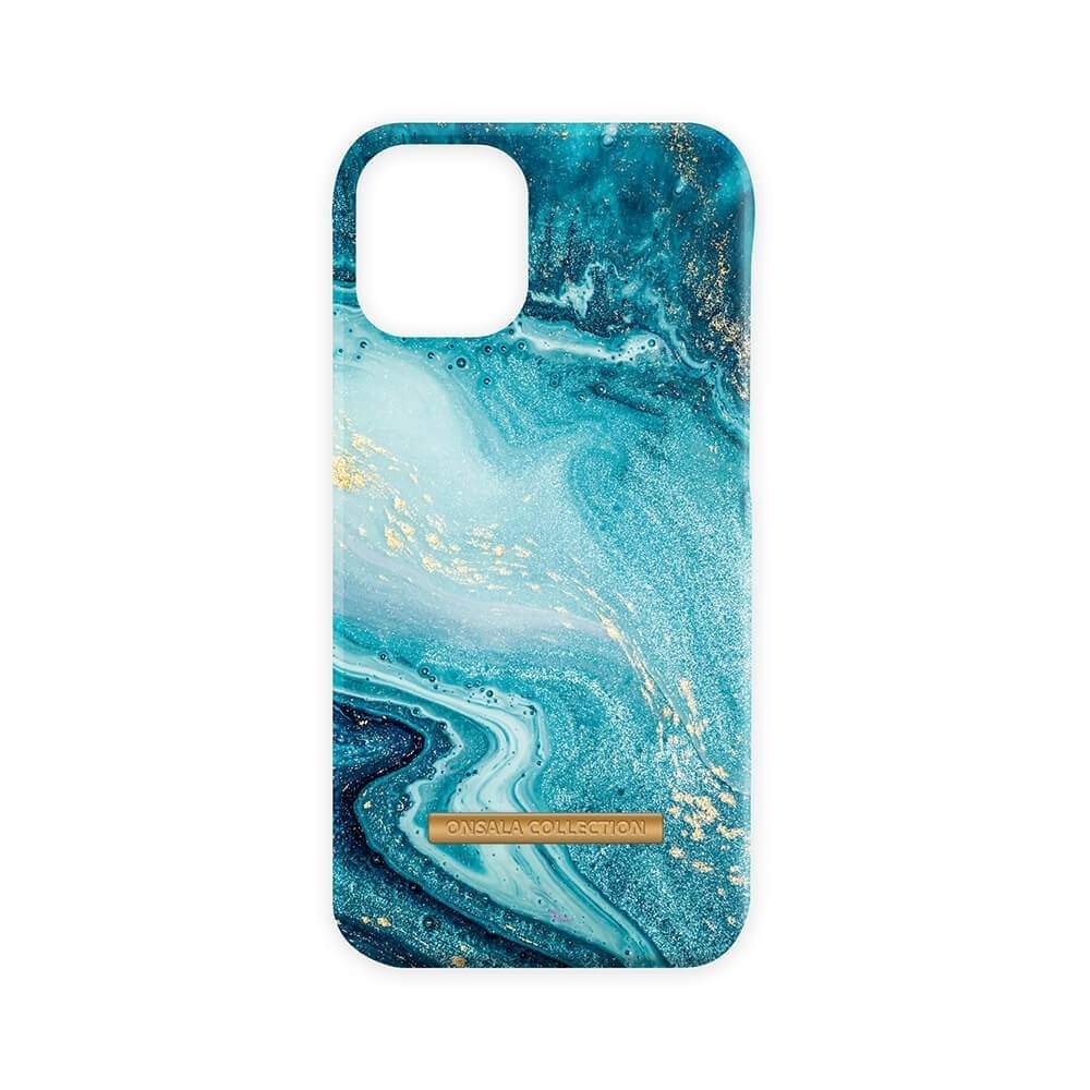 ONSALA COLLECTION Mobiltelefontaske Soft Blue Sea Marble iPhone 13 Mini
