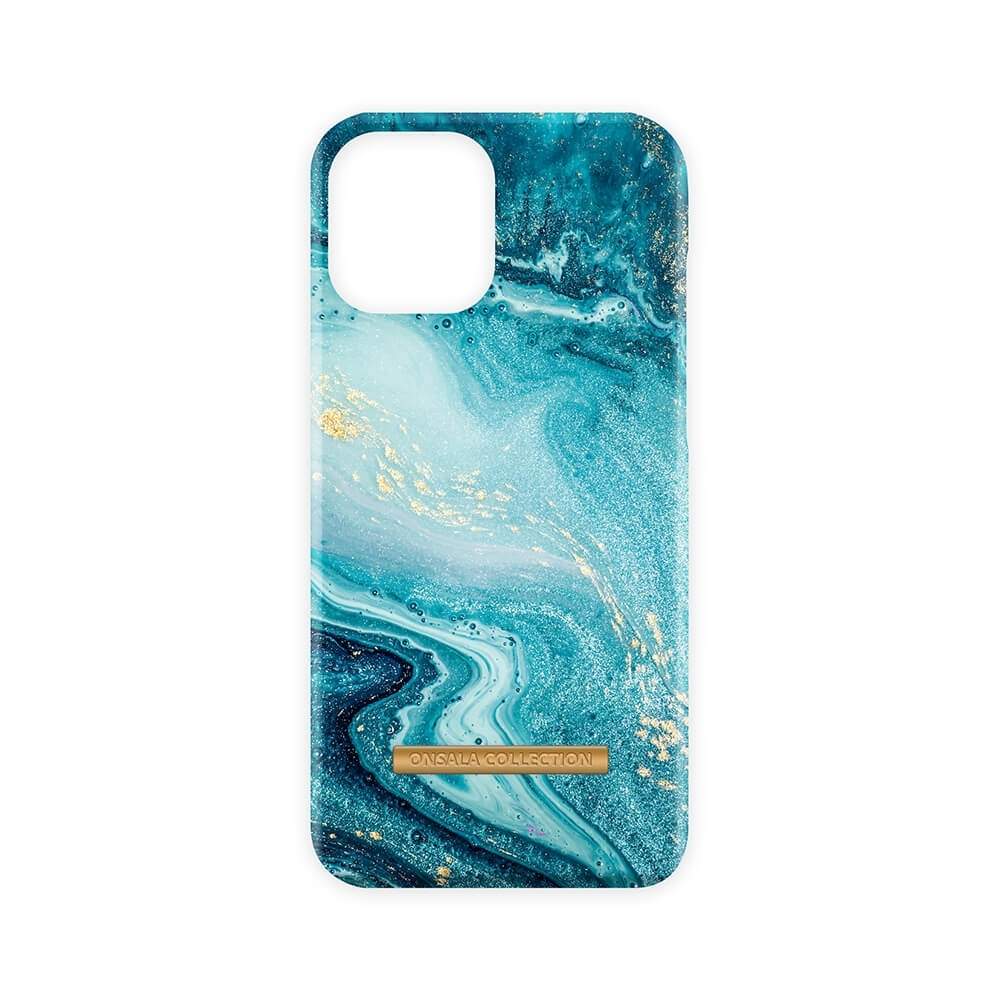 ONSALA COLLECTION Mobiltelefontaske Soft Blue Sea Marble iPhone 12 / 12 Pro