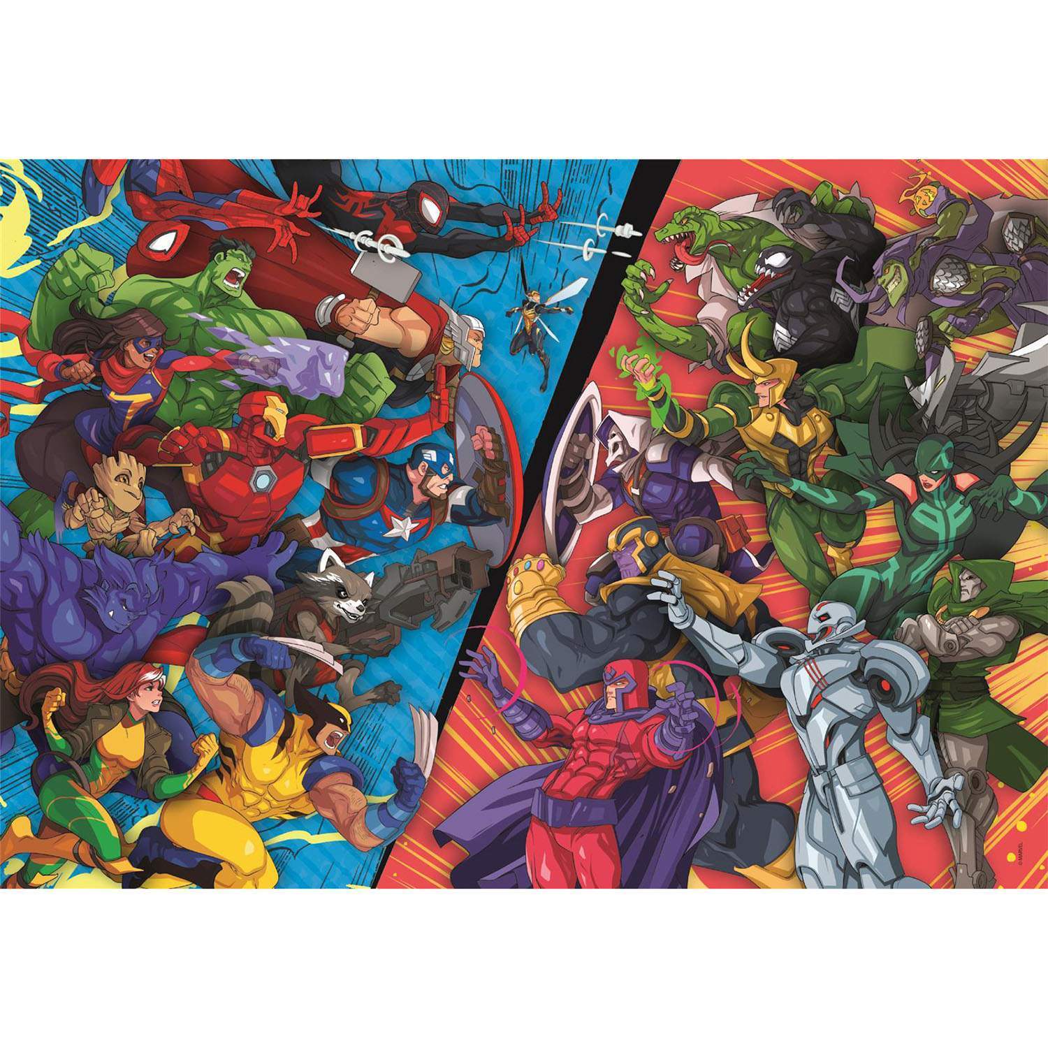 104 kpl palapelit Marvel Heroes VS Villains