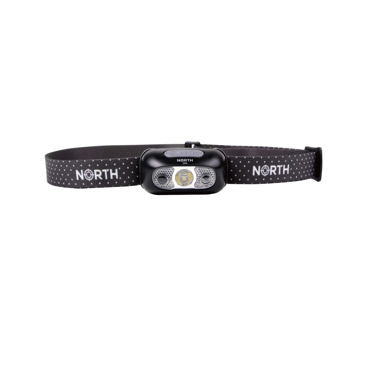 NORTH Forlygte 220Lumen Sort ca 75m Cree-Led (XPG2) Sensorstyring
