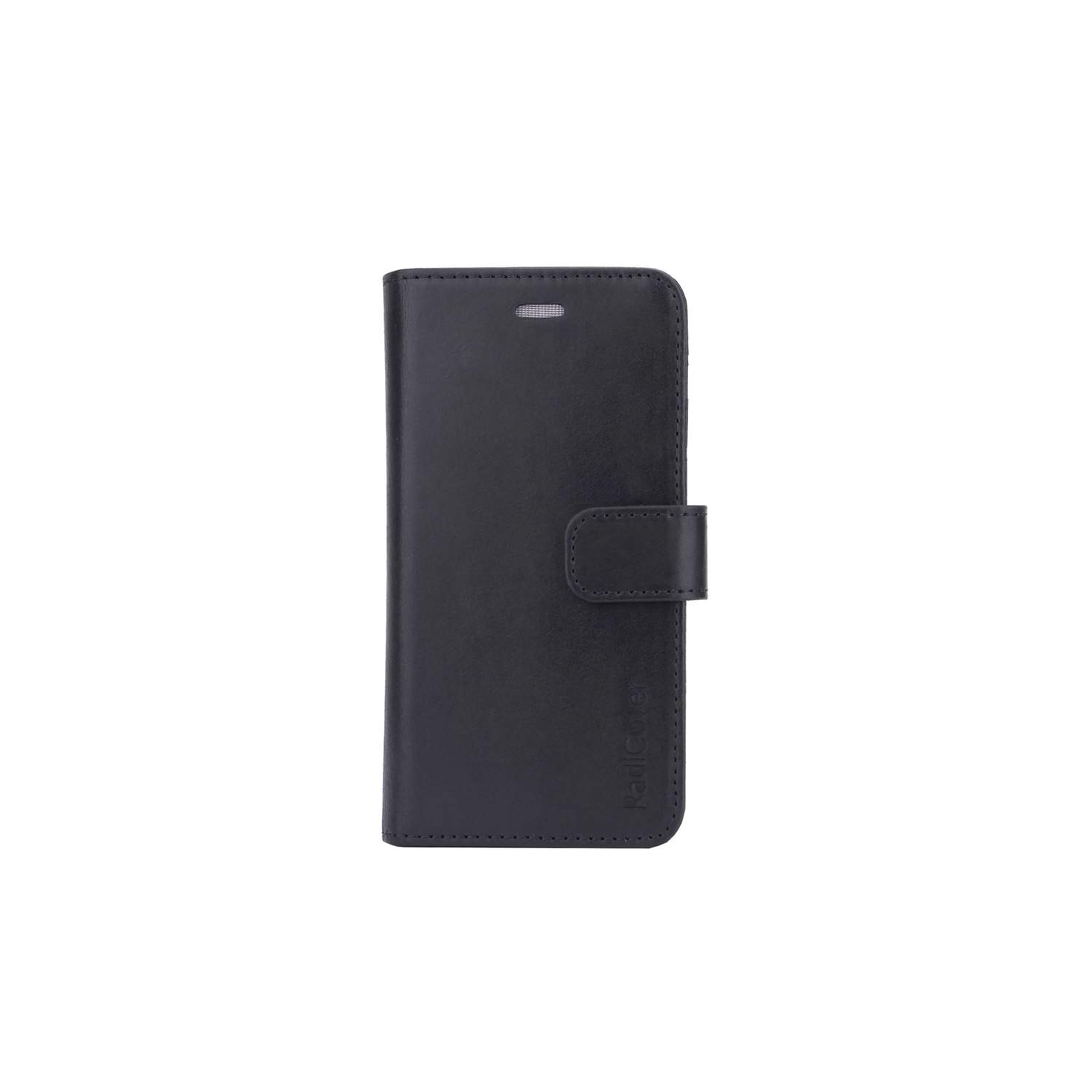 RADICOVER Strålingsbeskyttelse Mobiletui Læder iPhone 6/7/8/SE 2in1 Magnetisk Cover Sort