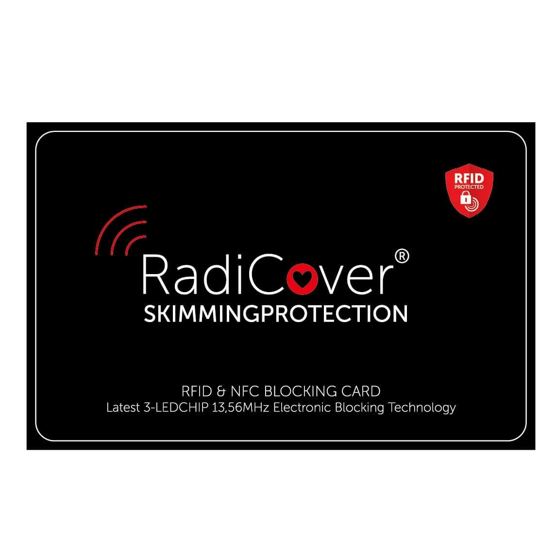 RADICOVER Skim-Block Card 3-Led RFID NFC Skimming beskyttelse