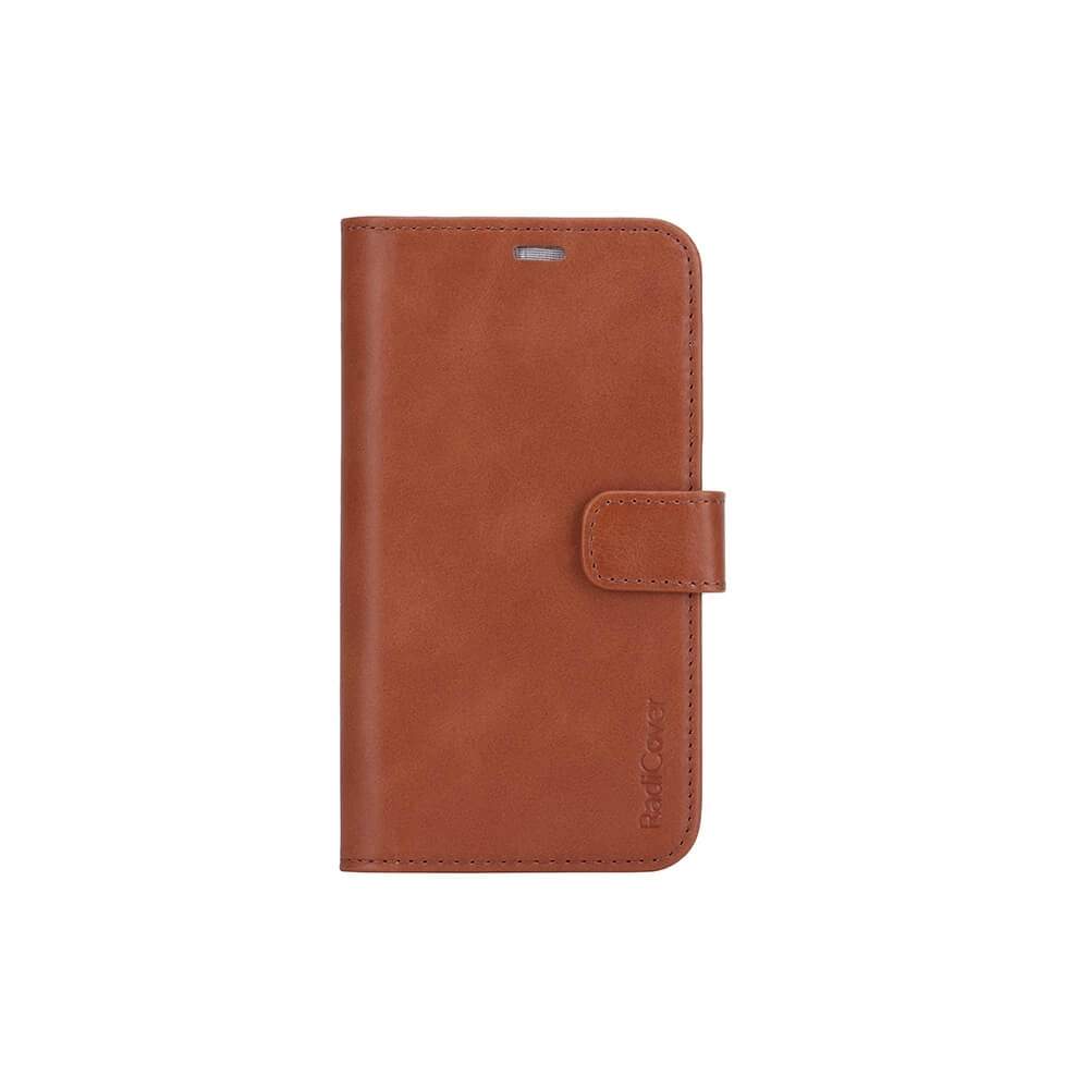 RADICOVER Strålingsbeskyttelse Mobiletui Læder iPhone 12 / 12 Pro 2-i-1 magnetisk cover Brun