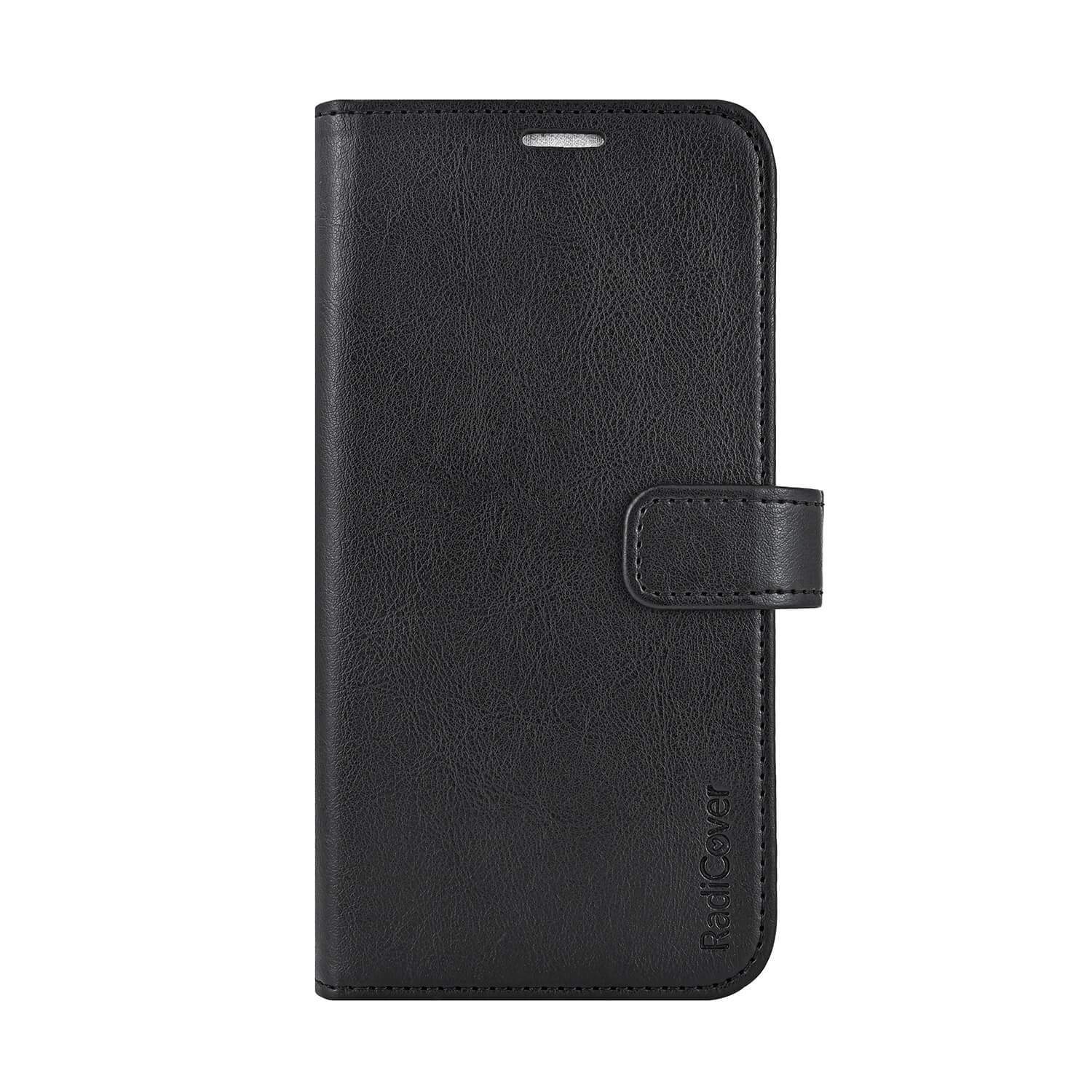 RADICOVER Flipcov Anti Radiation RFID 3 kort MagS iPhone 16 Plus Sort PU