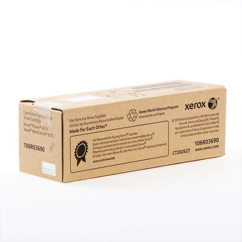 XEROX Toner 106R03690 Cyan Ekstra høj kapacitet