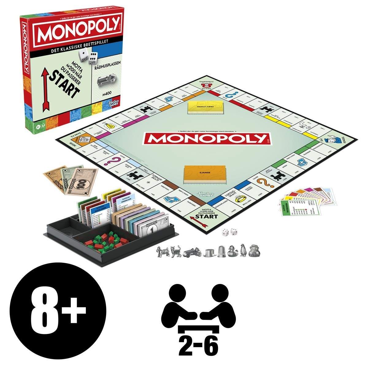 MONOPOLY CLASSIC REFRESH NO) | Leksaker & Spel - Sällskapsspel - Brädspel | Pryloteket