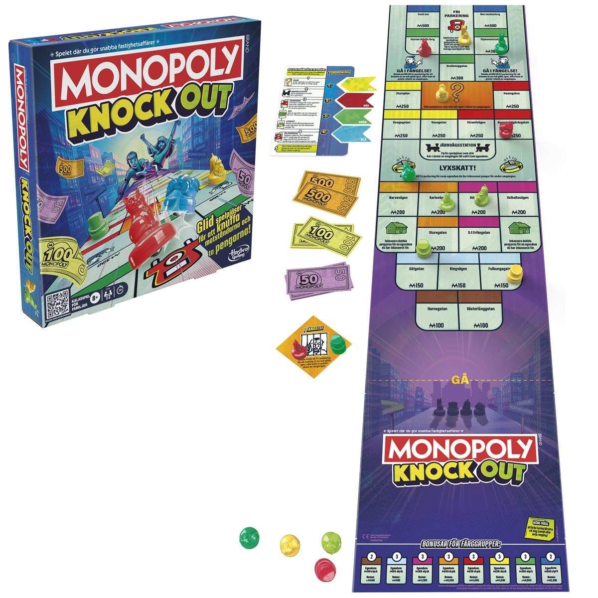 MONOPOLI KNOCKOUT (SE) | Leksaker & Spel - Sällskapsspel - Partyspel | Pryloteket