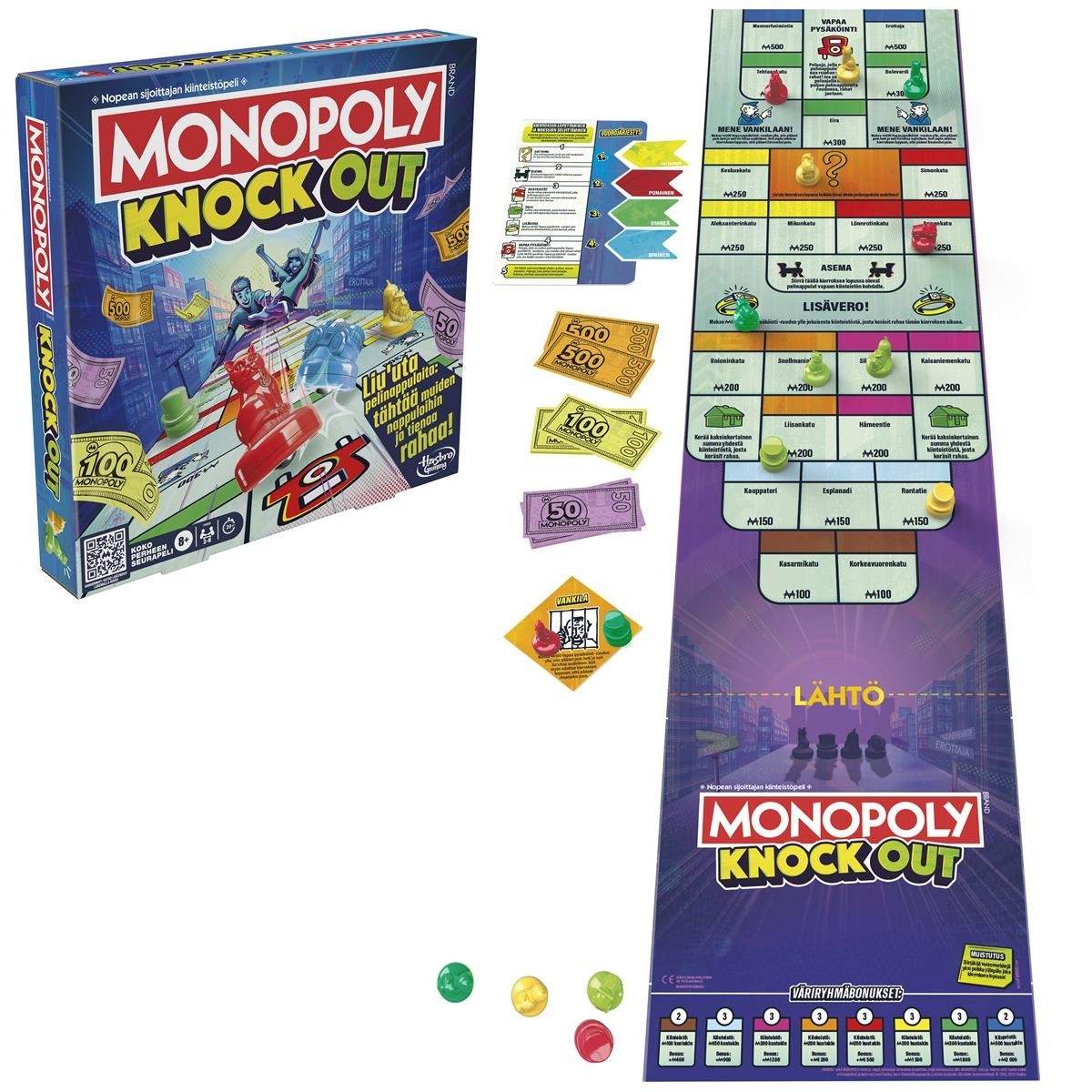 MONOPOLI KNOCKOUT (FI) | Leksaker & Spel - Sällskapsspel - Partyspel | Pryloteket