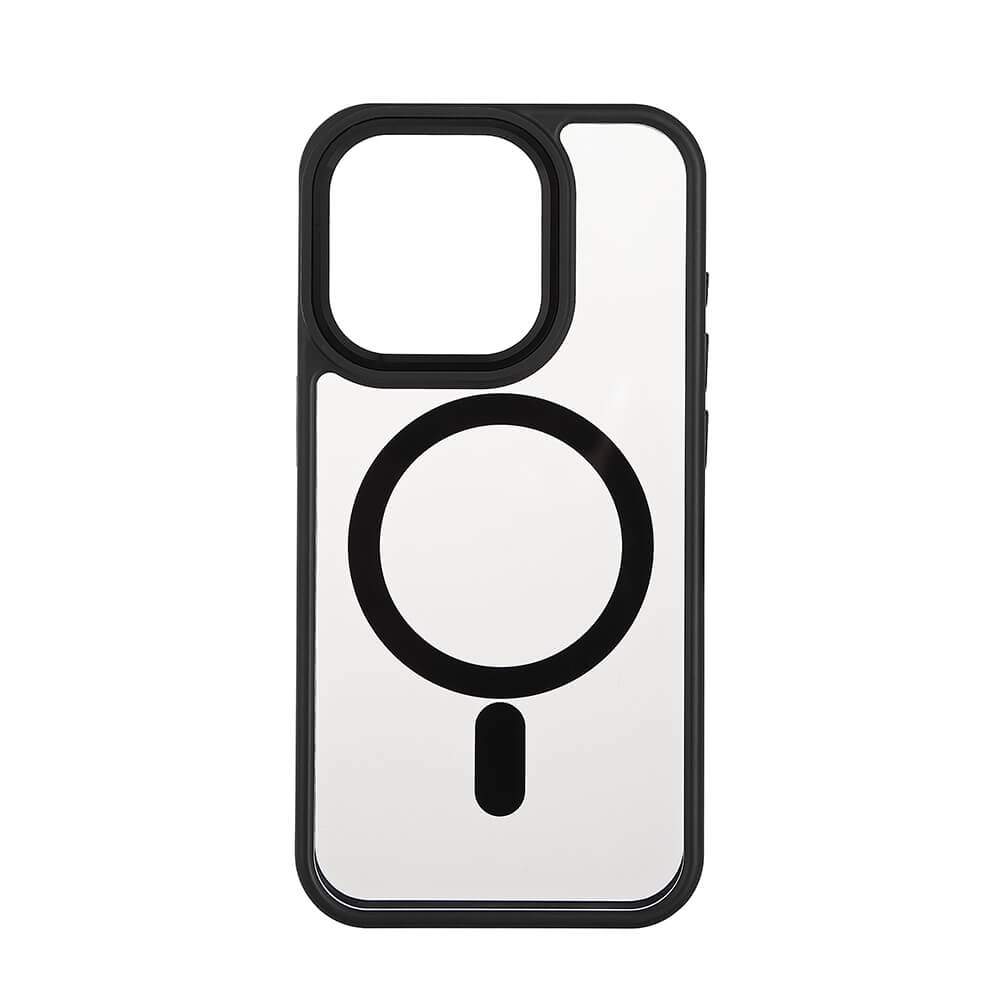 ONSALA Back Bumper Clear Cover MagSerie iPhone 15 Pro Clear Cover Black Bumper