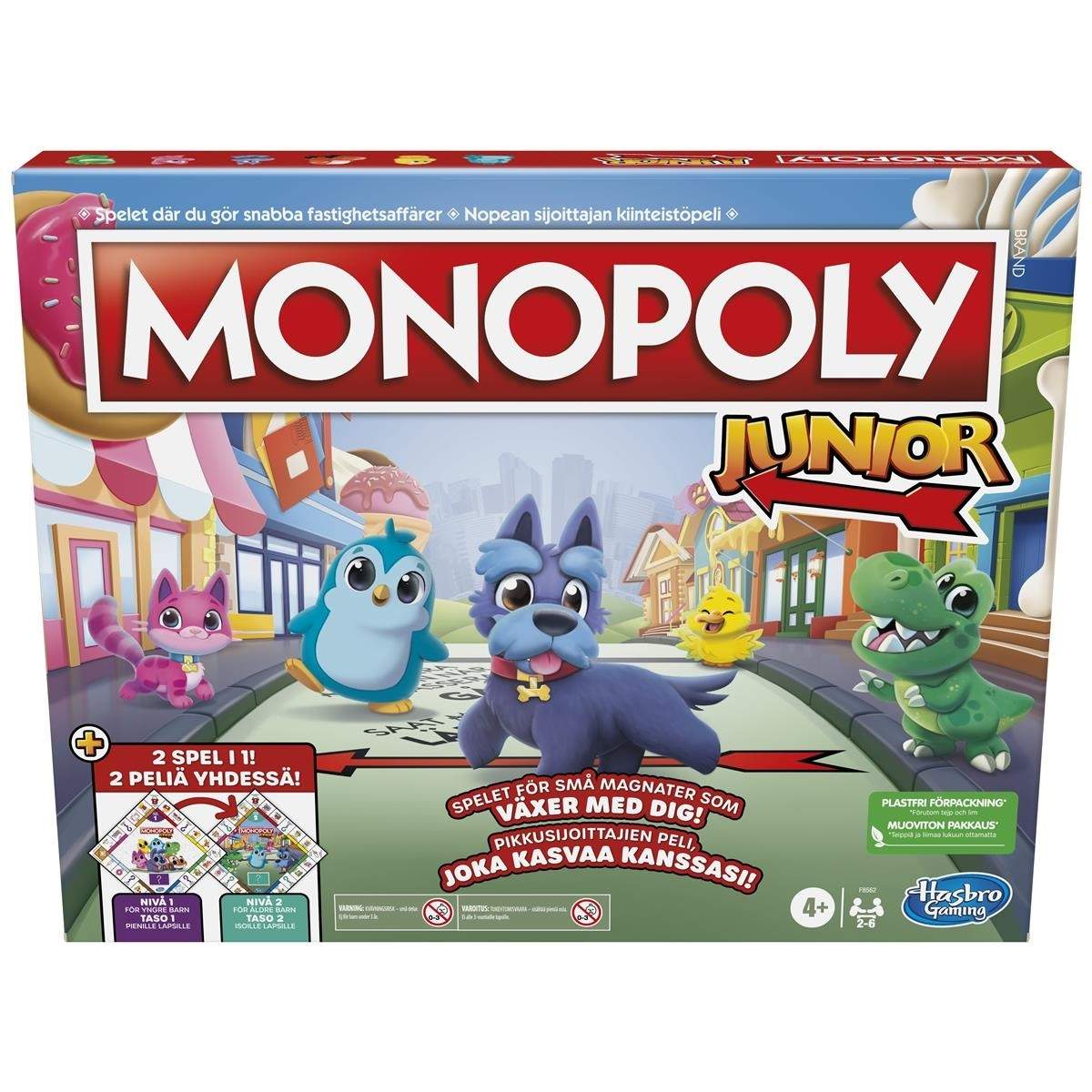 MONOPOLY JUNIOR 2 SPEL I 1 | Leksaker & Spel - Sällskapsspel - Brädspel | Pryloteket