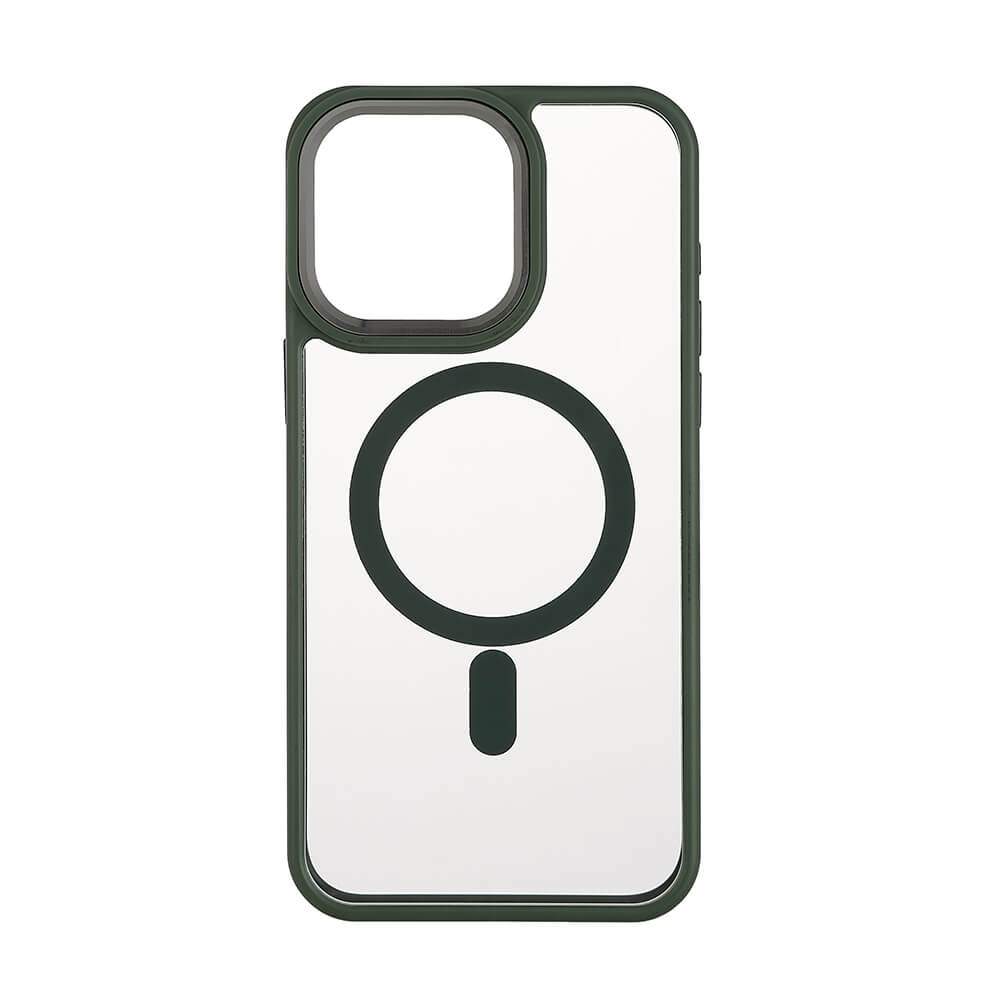 ONSALA Back Bumper Clear Case MagSerie iPhone 15 Pro Max Clear Cover Grøn Bumper