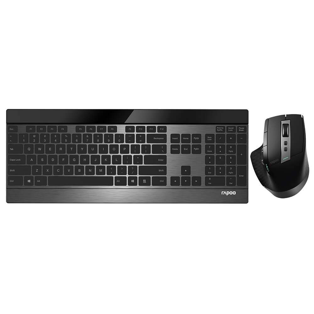 RAPOO Tastatur/Mus Sæt 9900M Trådløs Multi-Mode Sort