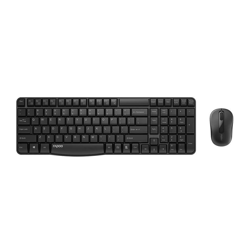 RAPOO Tastatur/Mus Sæt X1800S Trådløs 2,4GHz Sort