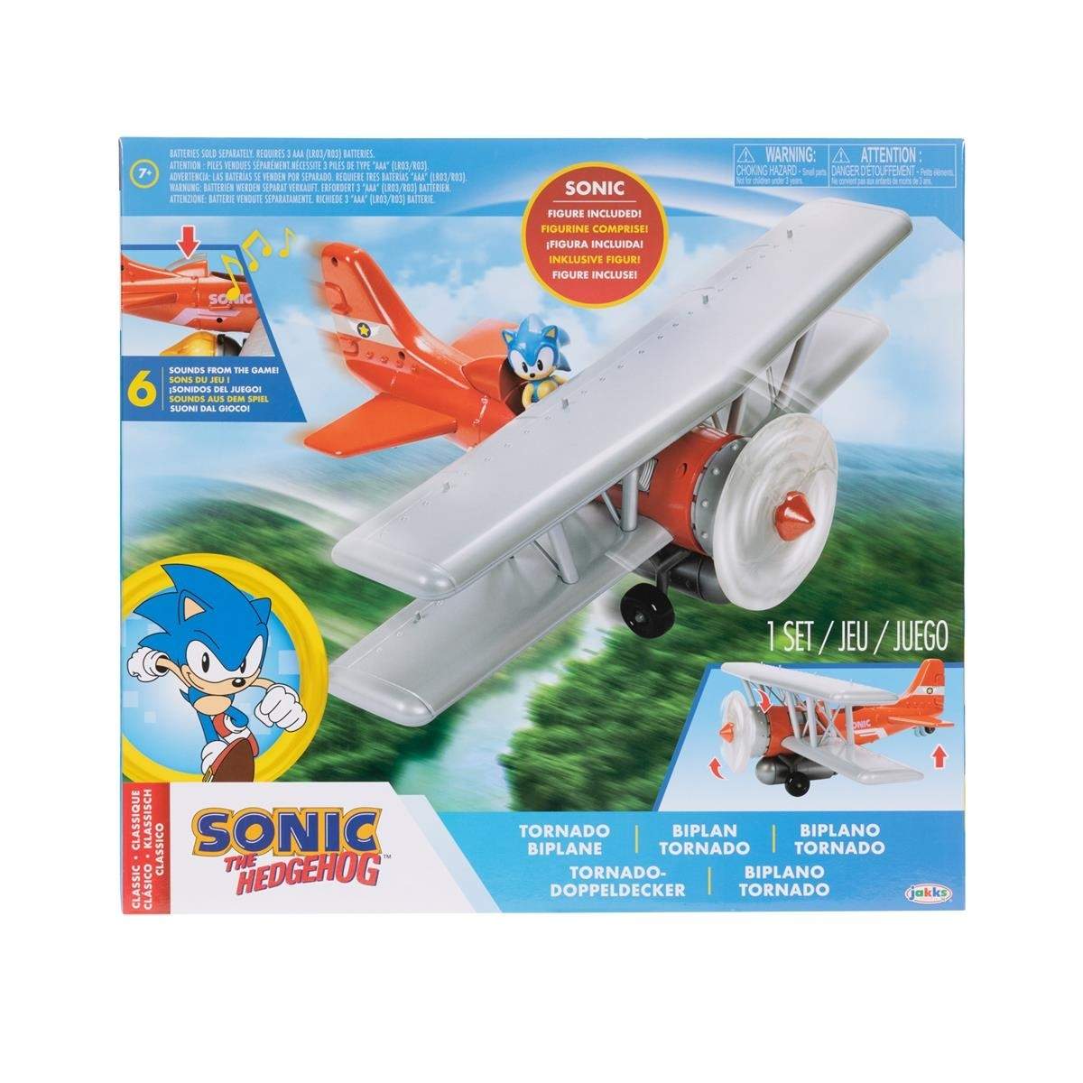 Sonic - 2,5" Tornado Biplane med Sonic Figur