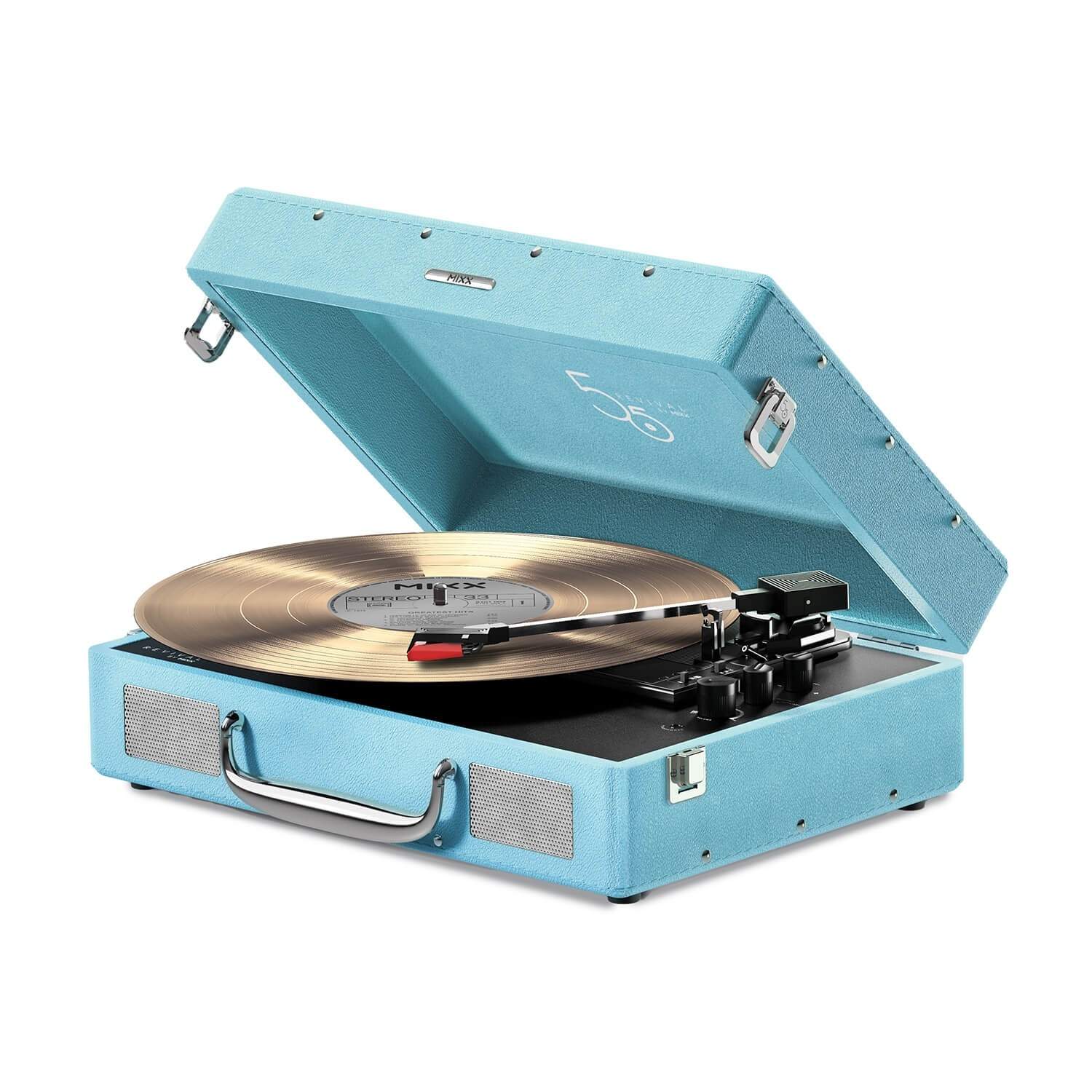 MIXX Vinyl Record Player Revival 55 Stereo Blue