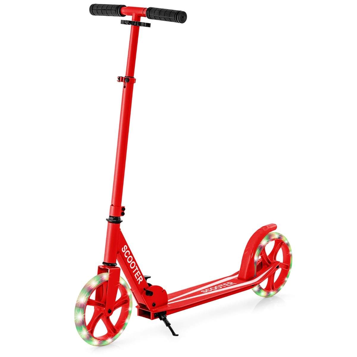 Sammenklappelig løbehjul med LED-hjul – justerbar og holdbar