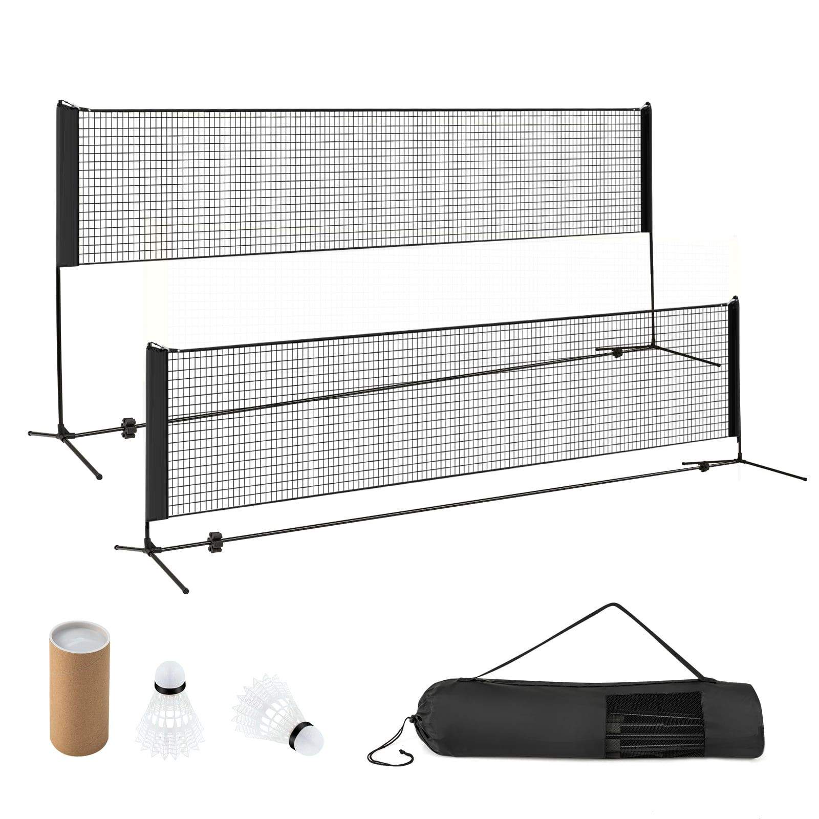 Justerbart badmintonnetsæt med stativ og bæretaske