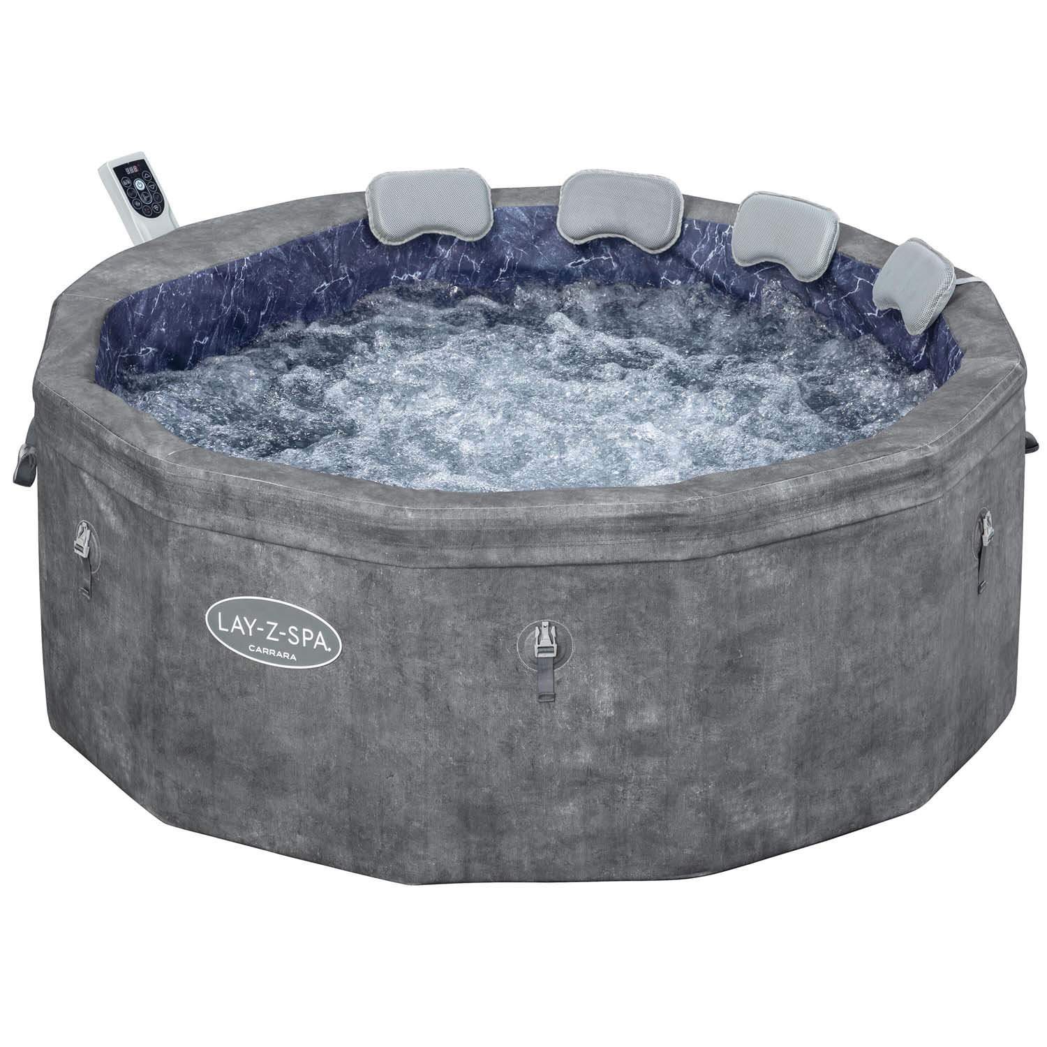 Bestway Lay-Z-Spa 6001V, 850 L, 6 person(er), Rund, Boble/Jet massage, ABS, Polypropylen (PP), Polyvinylchlorid (PVC), Grå