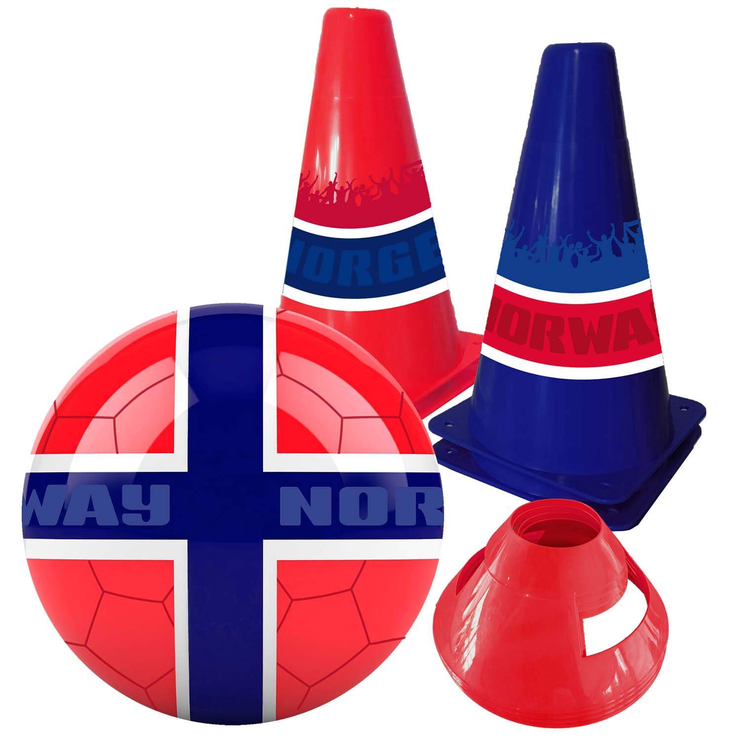 Fotbollsset med boll och koner – Norway Design | Hem & Hobby | Pryloteket