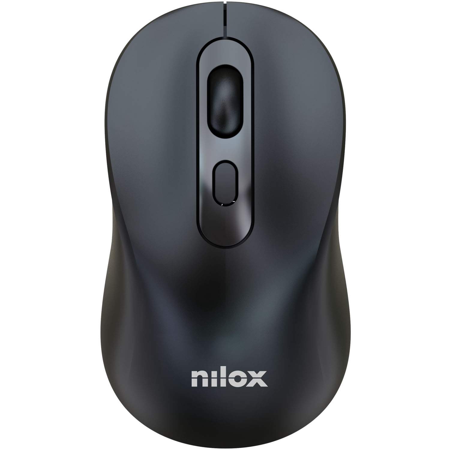 Trådløs mus med dobbeltfunktion, genopladelig, sort billede