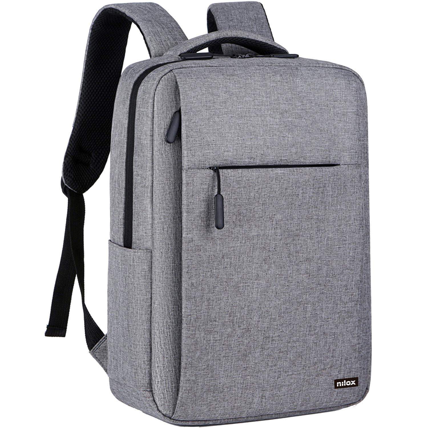 Laptopryggsäck 15,6"" Grå, Vattentålig, Polyester | Hem & Hobby | Pryloteket