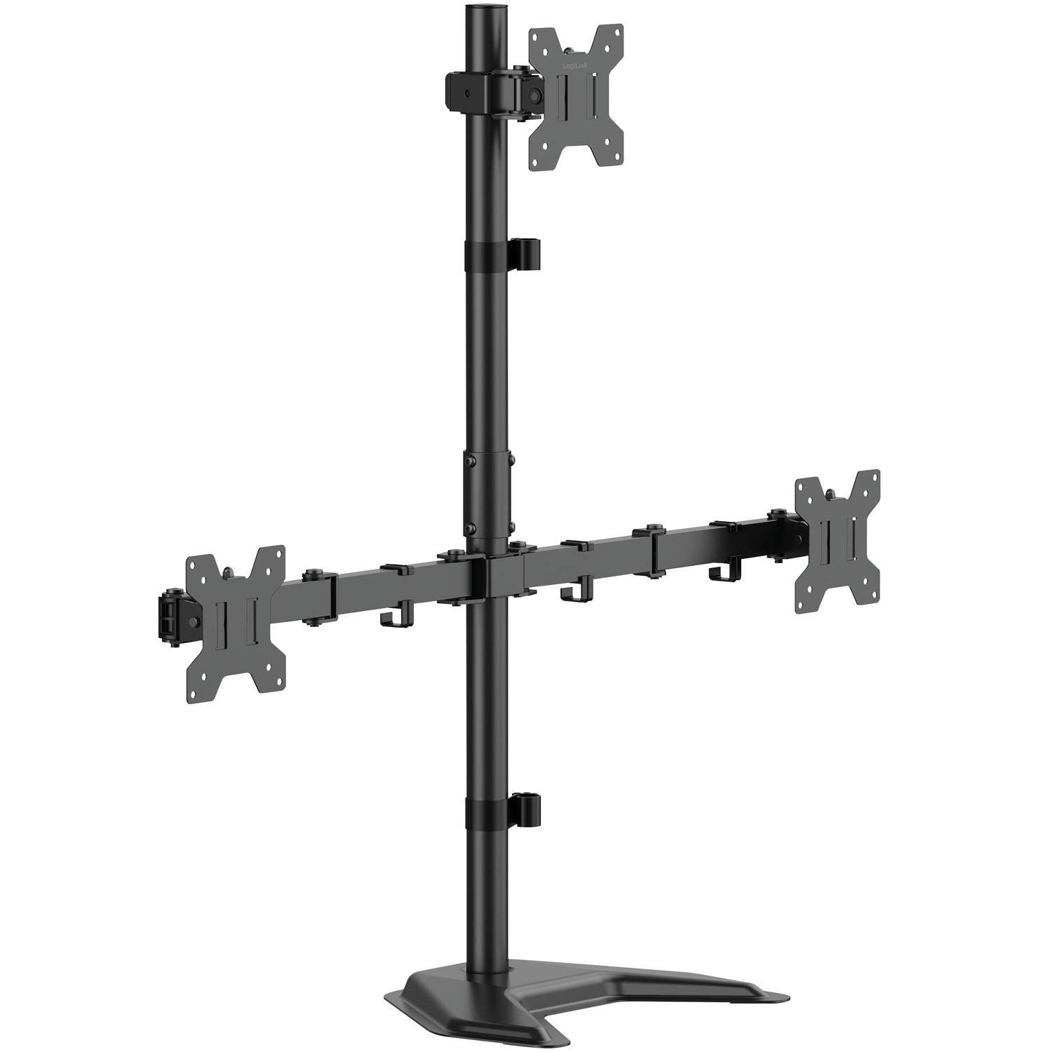 Triple Monitor Stand 17-32" Justerbare Arme, Sort billede