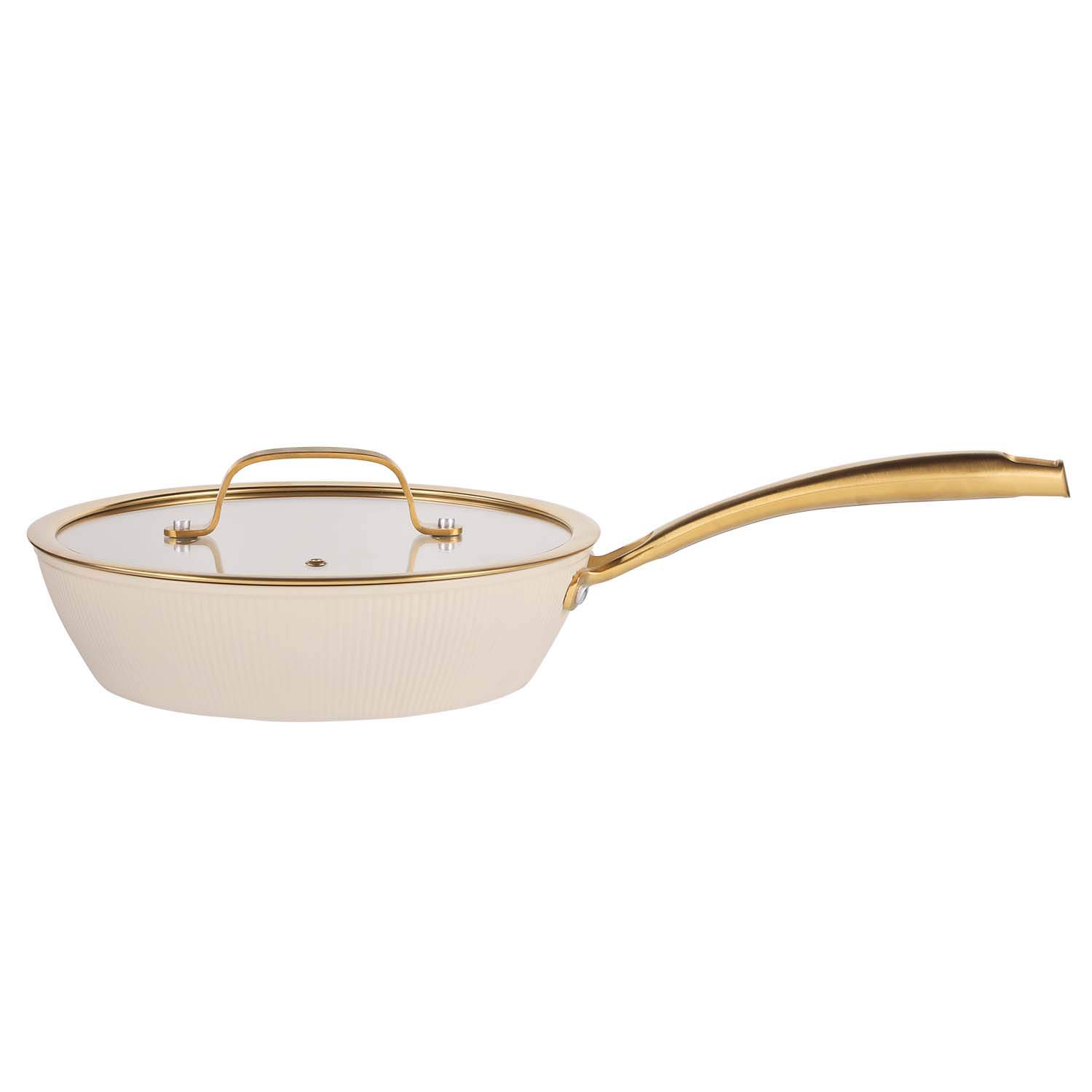Sauterpande 24 cm, 2,2 L, Keramisk Belægning, Beige billede