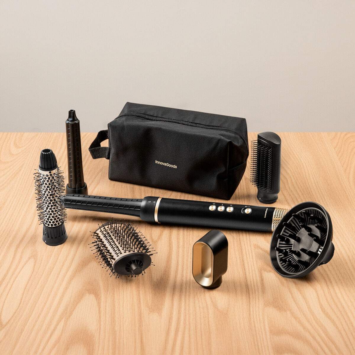 Jonisk luftfön- och stylingborste med 7 tillbehör | Hem & Hobby | Pryloteket
