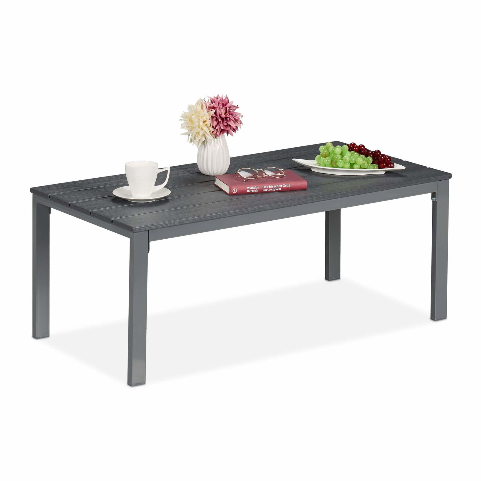 Rektangulärt utomhusbord – väderbeständig, träliknande bordsskiva | Hem & Hobby | Pryloteket