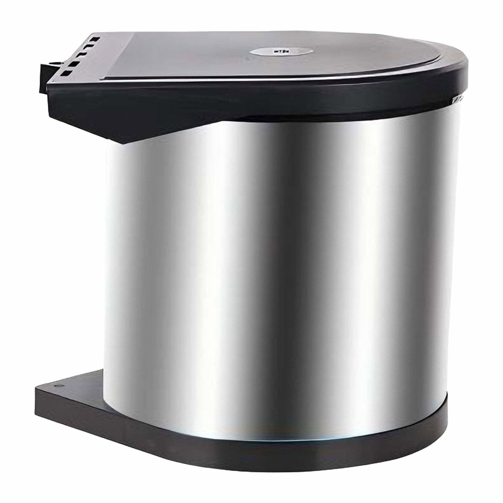 Indbygget køkkenspand i rustfrit stål med svinglåg