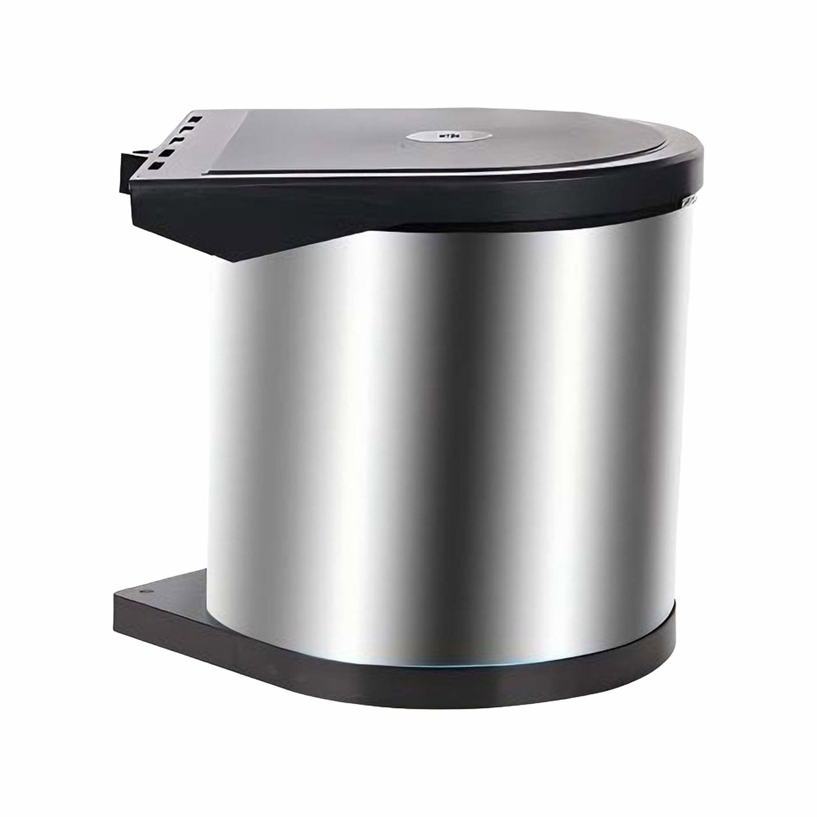 Indbygget køkkenspand i rustfrit stål med svinglåg