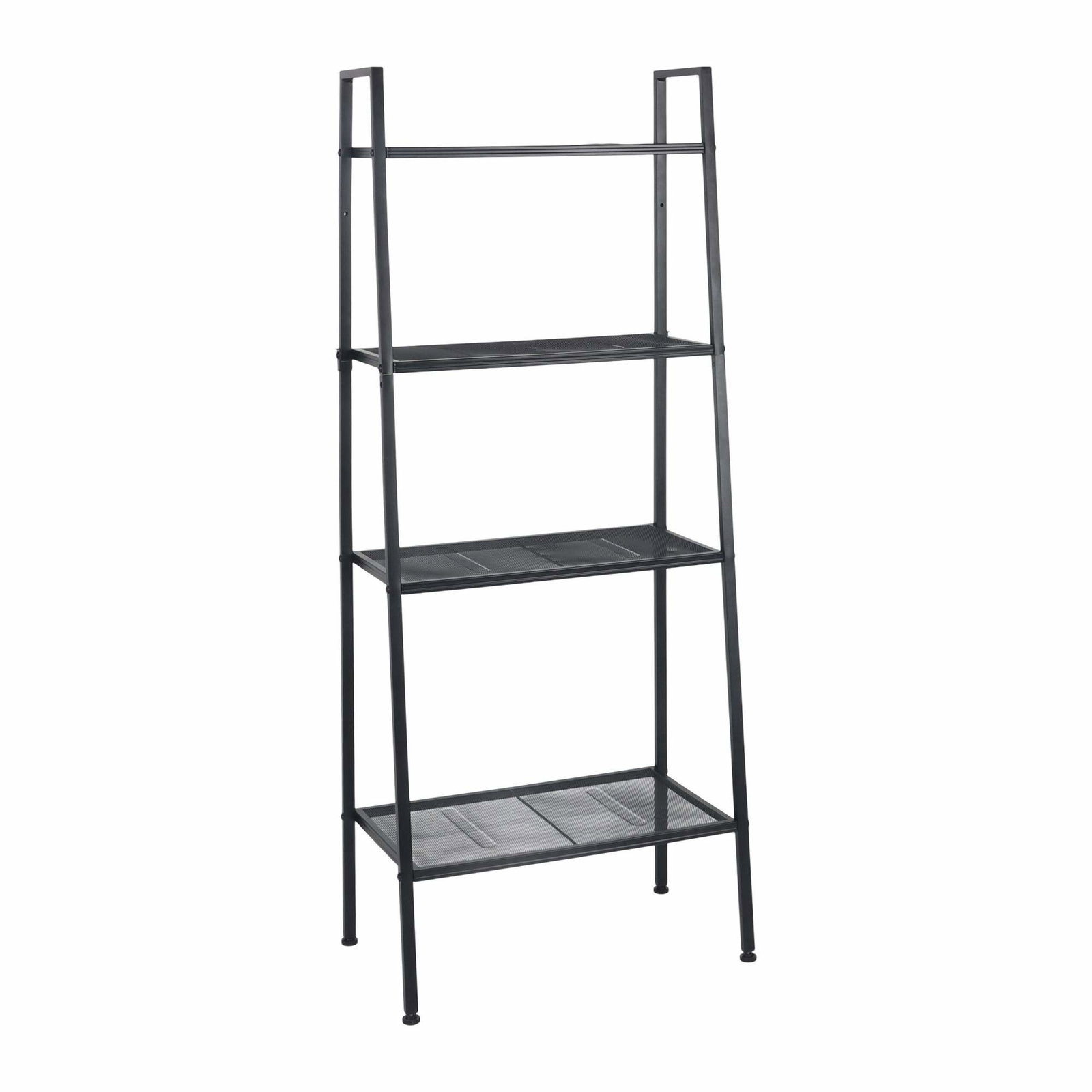 4-lags sort metalstigehylde – alsidig opbevaringsløsning