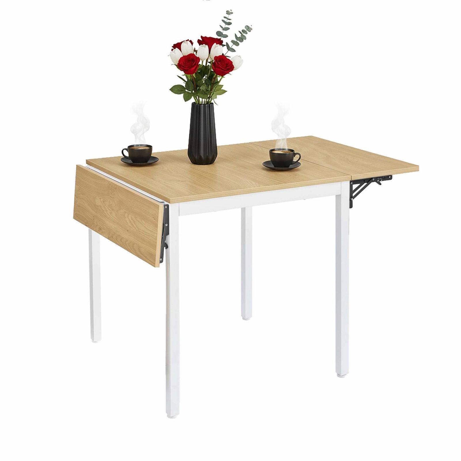 Sammenklappeligt spisebord til 2-4 personer med klappeplader