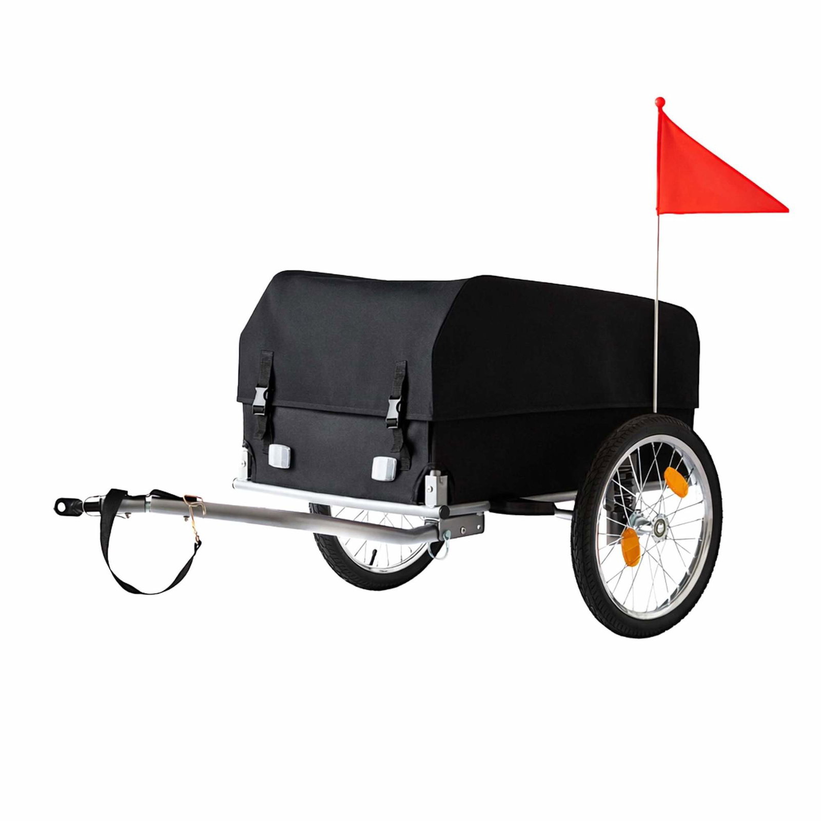 Sammenklappelig cykeltrailer med vejrbestandigt overtræk