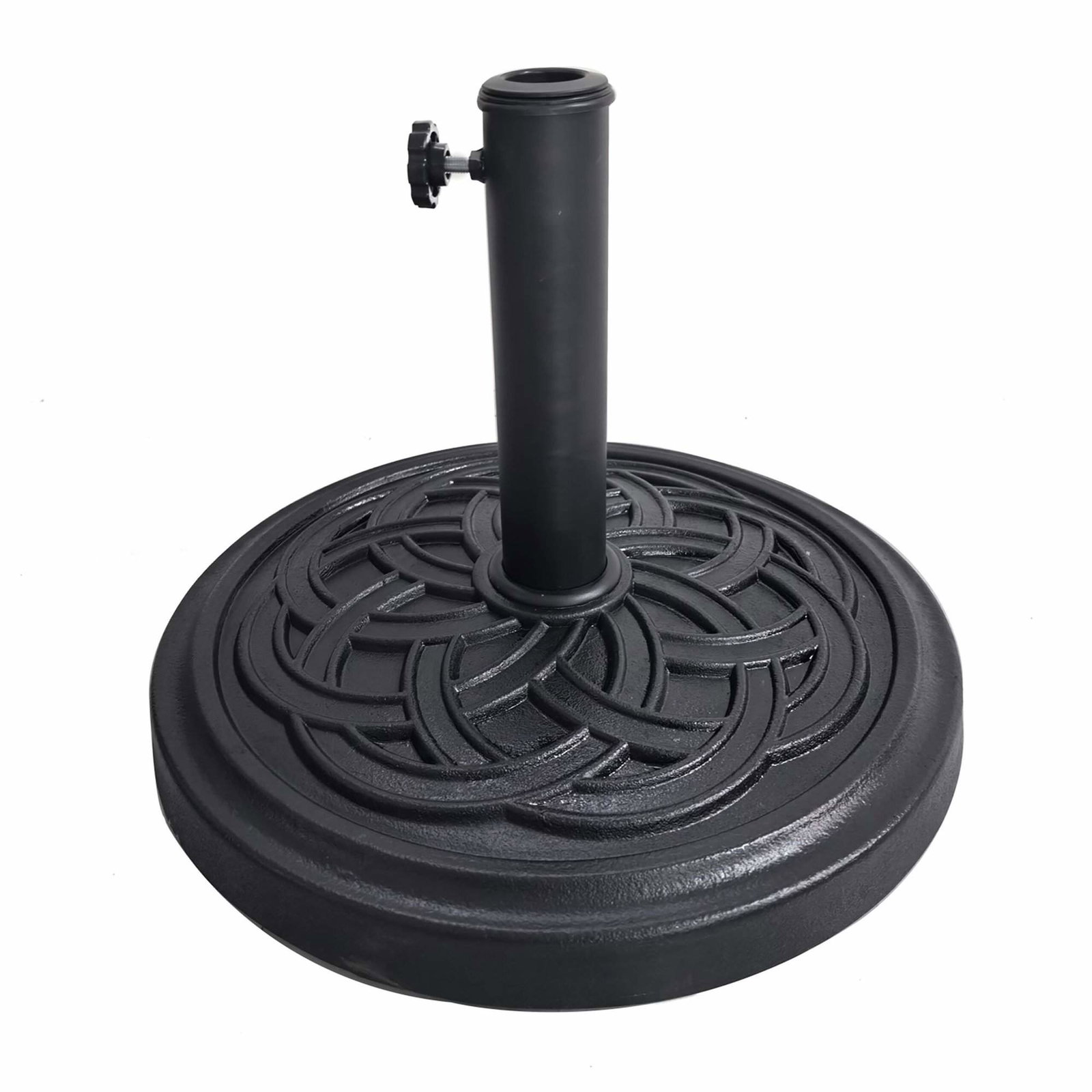 Parasolstativ 12 kg – Sikker base med 3 adaptere